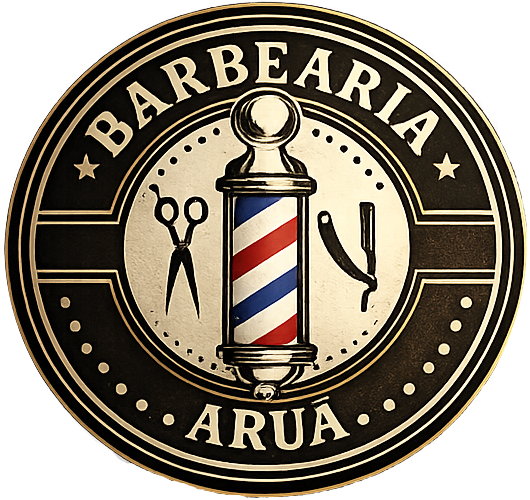 Logo Barbearia Aruã